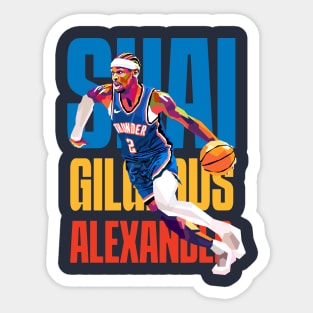 Shai Gilgeous Alexander WPAP Sticker